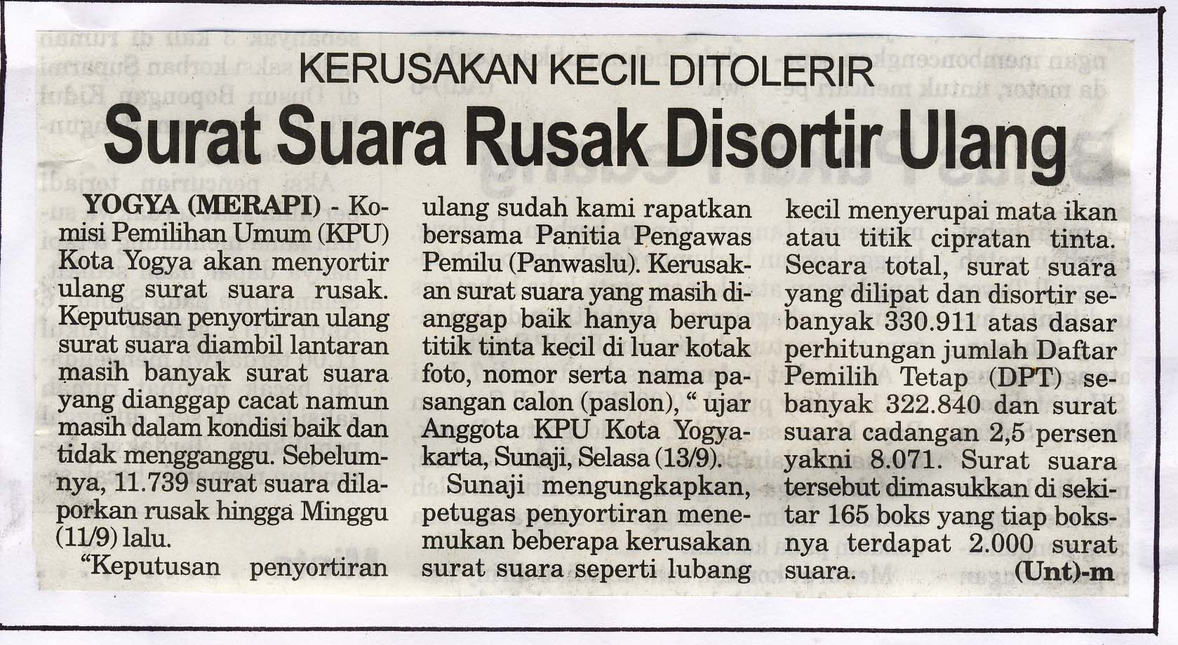 Kliping jogja terbaru